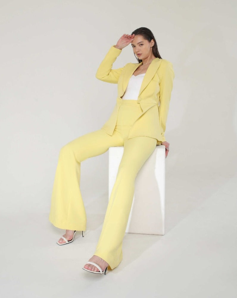 Sly Lemon Blazer Set