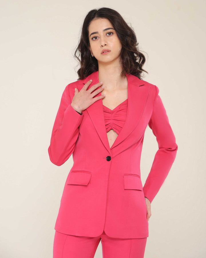 Marky Hot Pink  Blazer Set