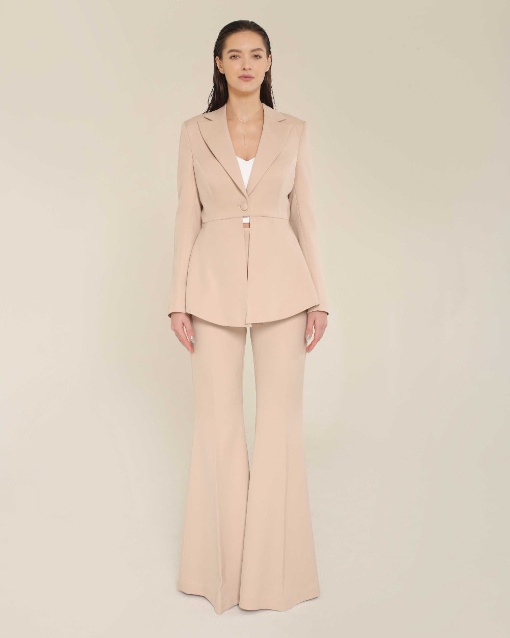 Sly Beige Blazer Set