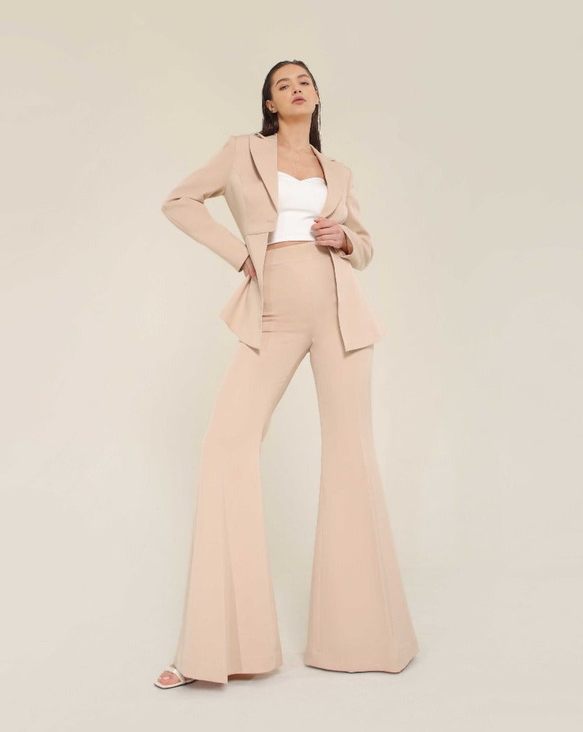 Sly Beige Blazer Set