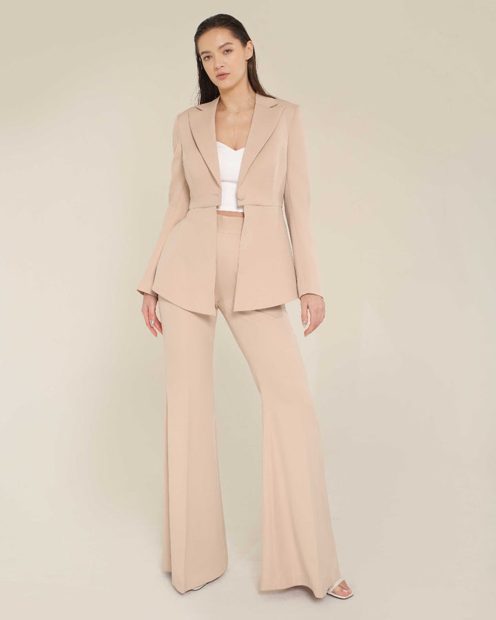 Sly Beige Blazer Set