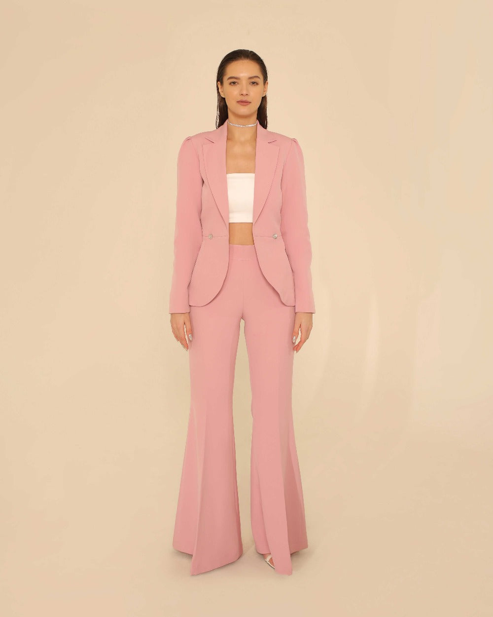 Geo Pink blazer set