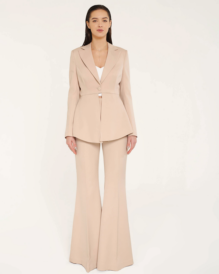 Sly Beige Blazer Set
