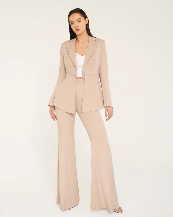 Sly Beige Blazer Set