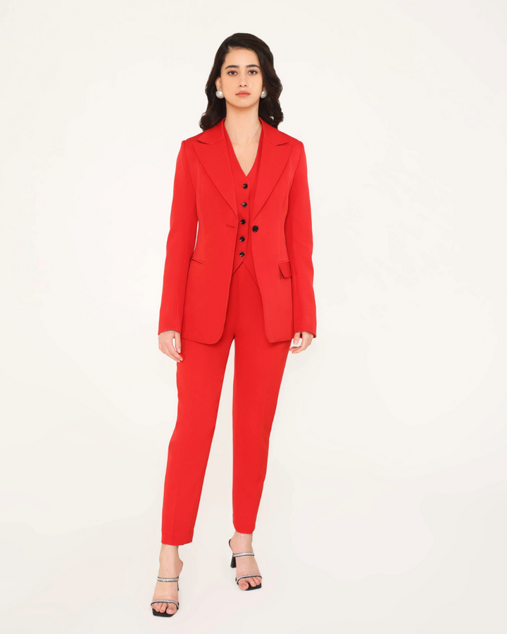 Roadster Red Slim Fit Suit