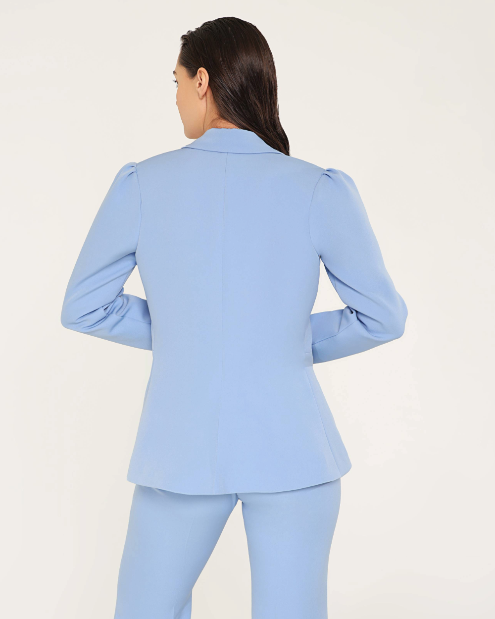 Geo Sky-Blue Blazer Set