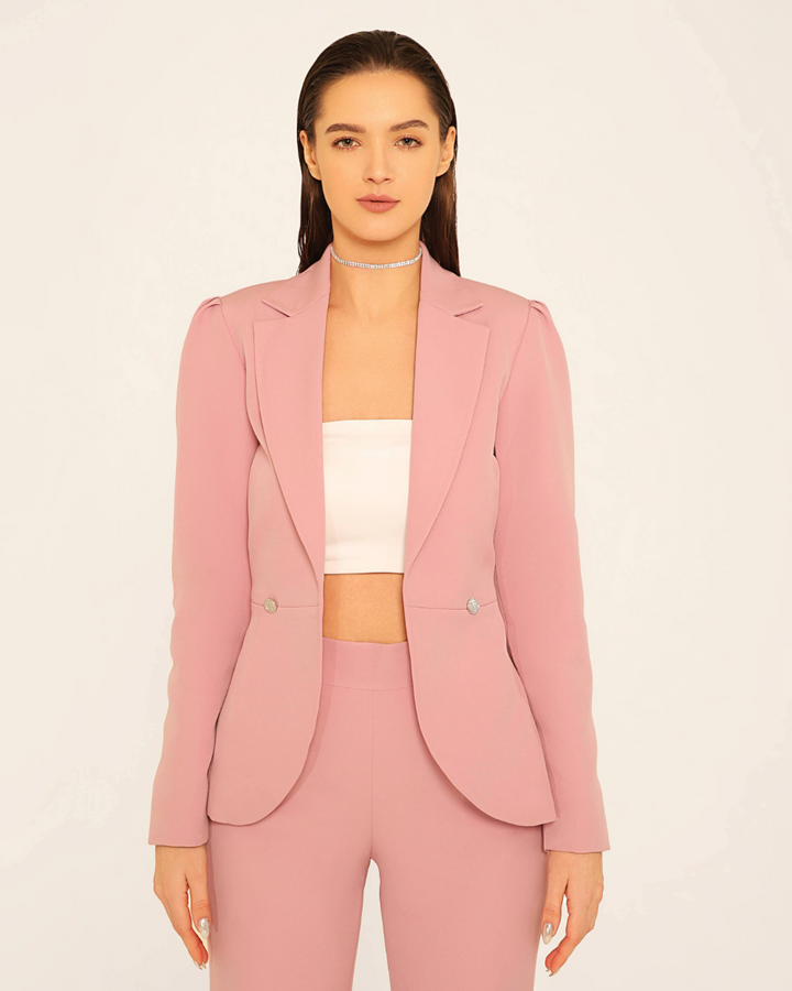 Geo Pink blazer set