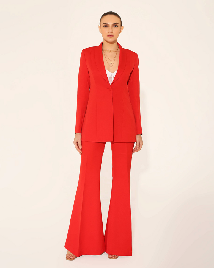 Channel Red Blazer Set