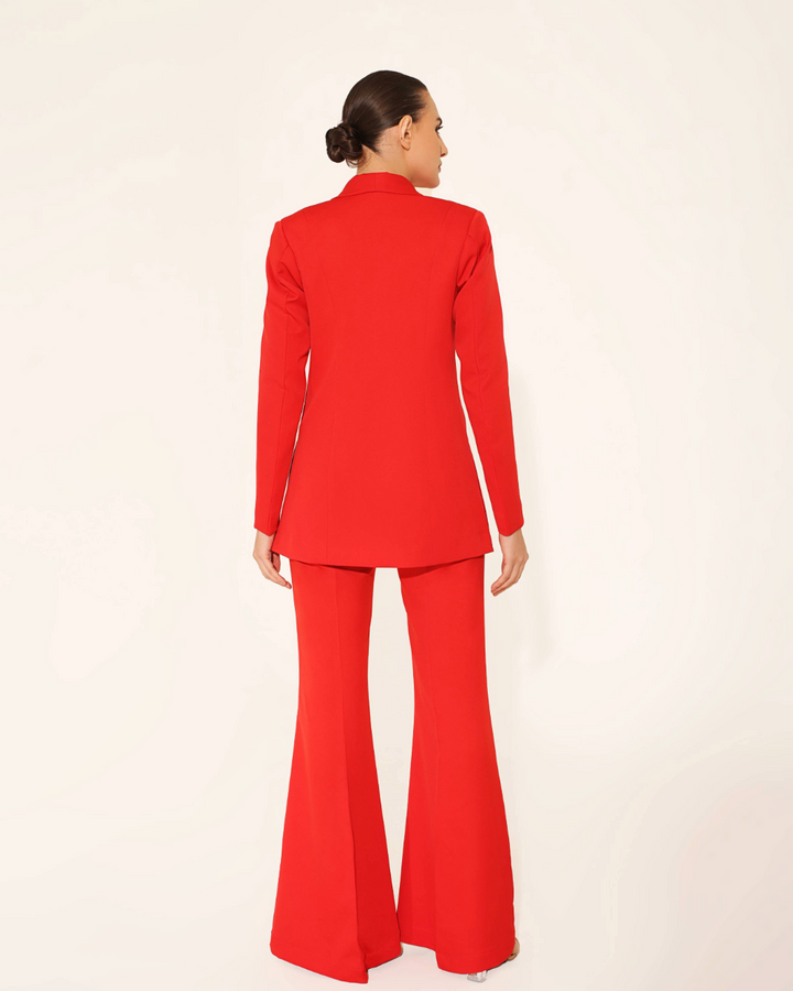 Channel Red Blazer Set