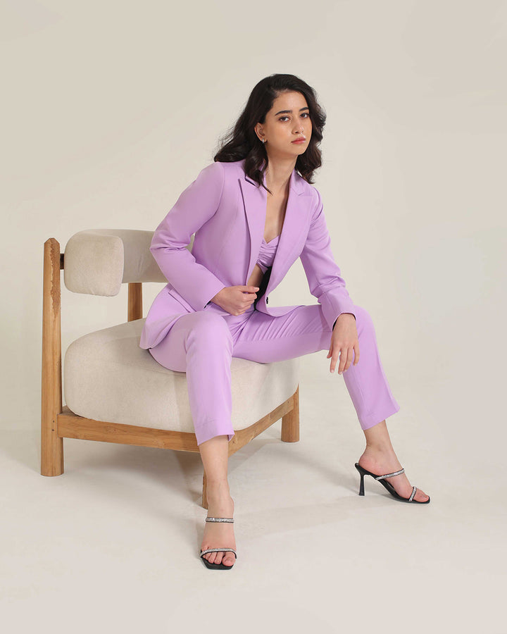 Marky Lavender Blazer Set