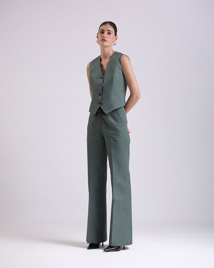 Linen - Green pant