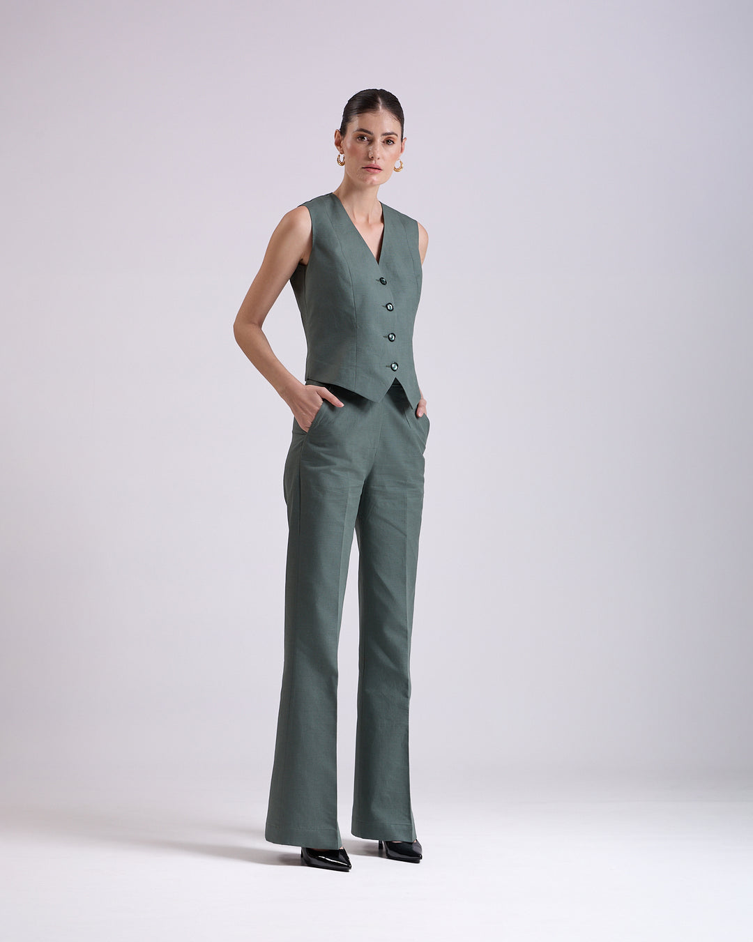 Linen - Green pant