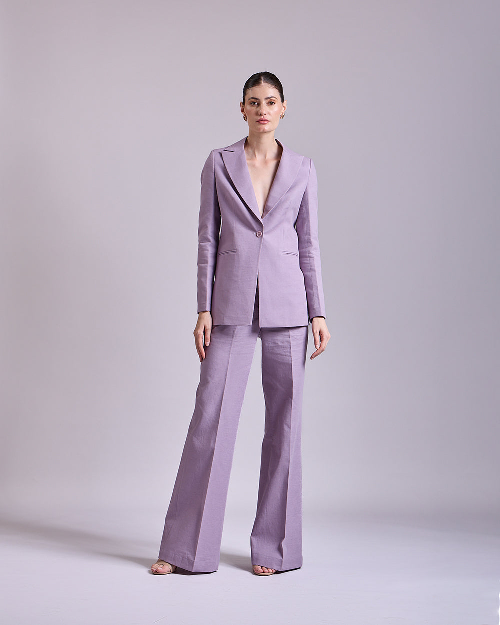 Linen - Onion pink Single-Breasted Suit 2-Piece