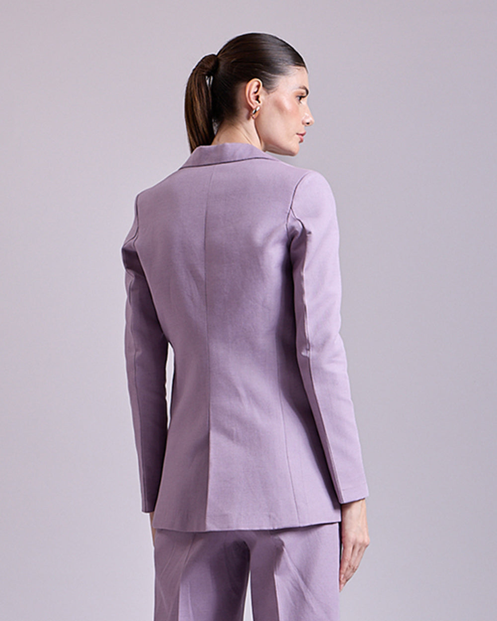 Linen - Onion Pink Single Breasted Blazer