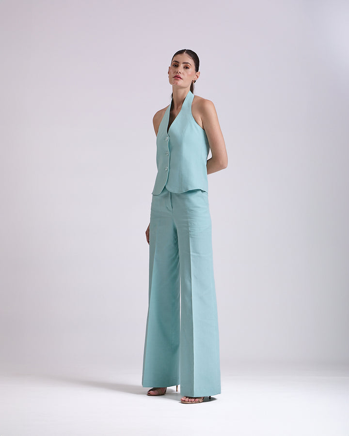 Linen - Teal Blue Pant