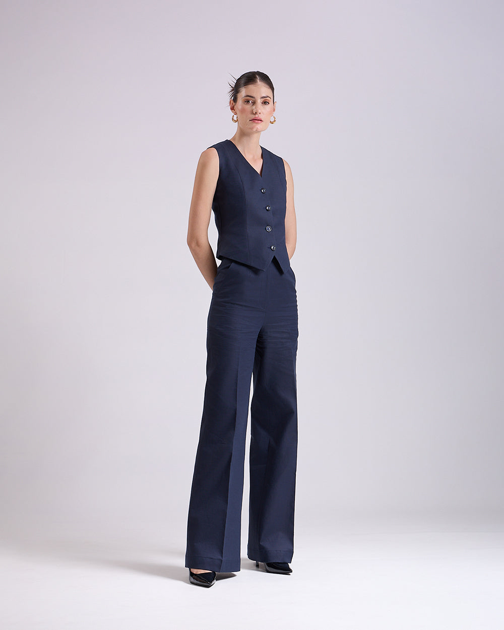 Linen - Navy Blue Pant