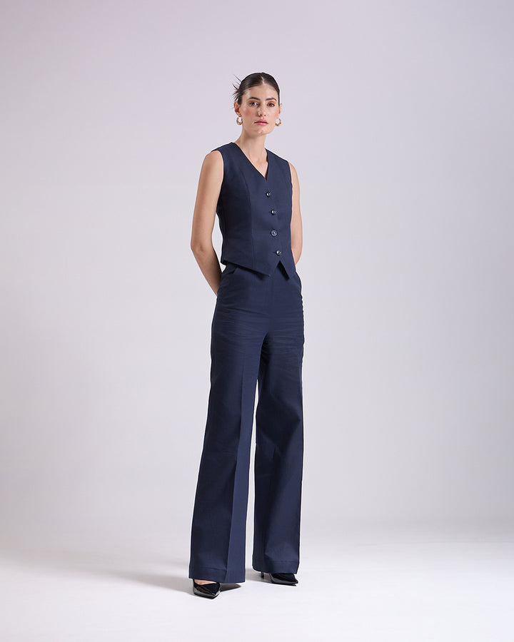 Linen - Navy Blue Pant