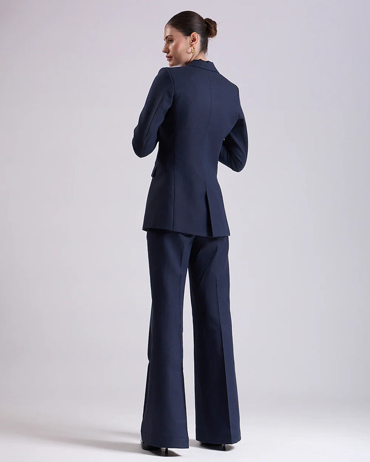 Navy Blue Waistcoat And Pant Set