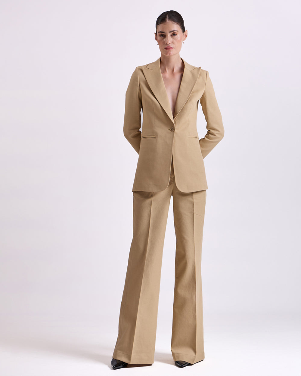 Linen - Tan Brown Single-Breasted Suit 2-Piece