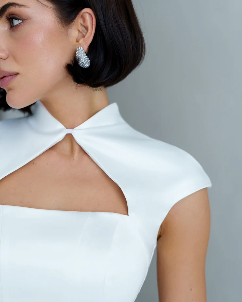 Linda White Corset Cut-Out Maxi Dress