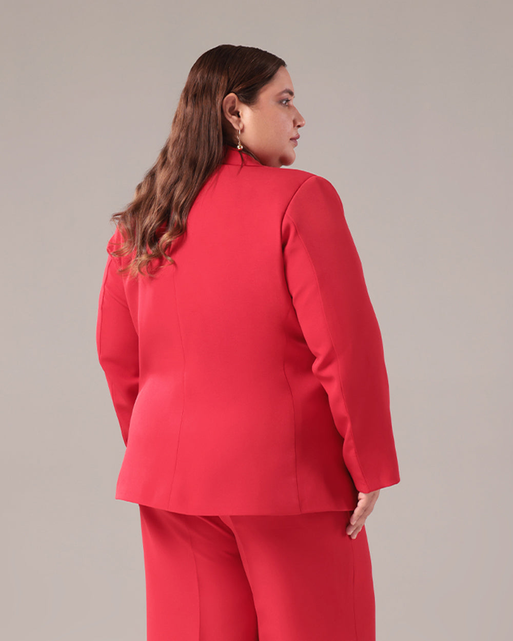 Red Plus Size Blazer for Women Sheen Couture – Sheen Couture