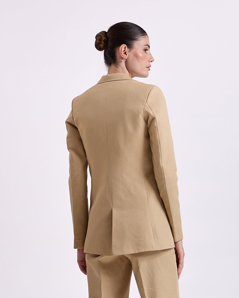 Linen - Tan Brown Blazer