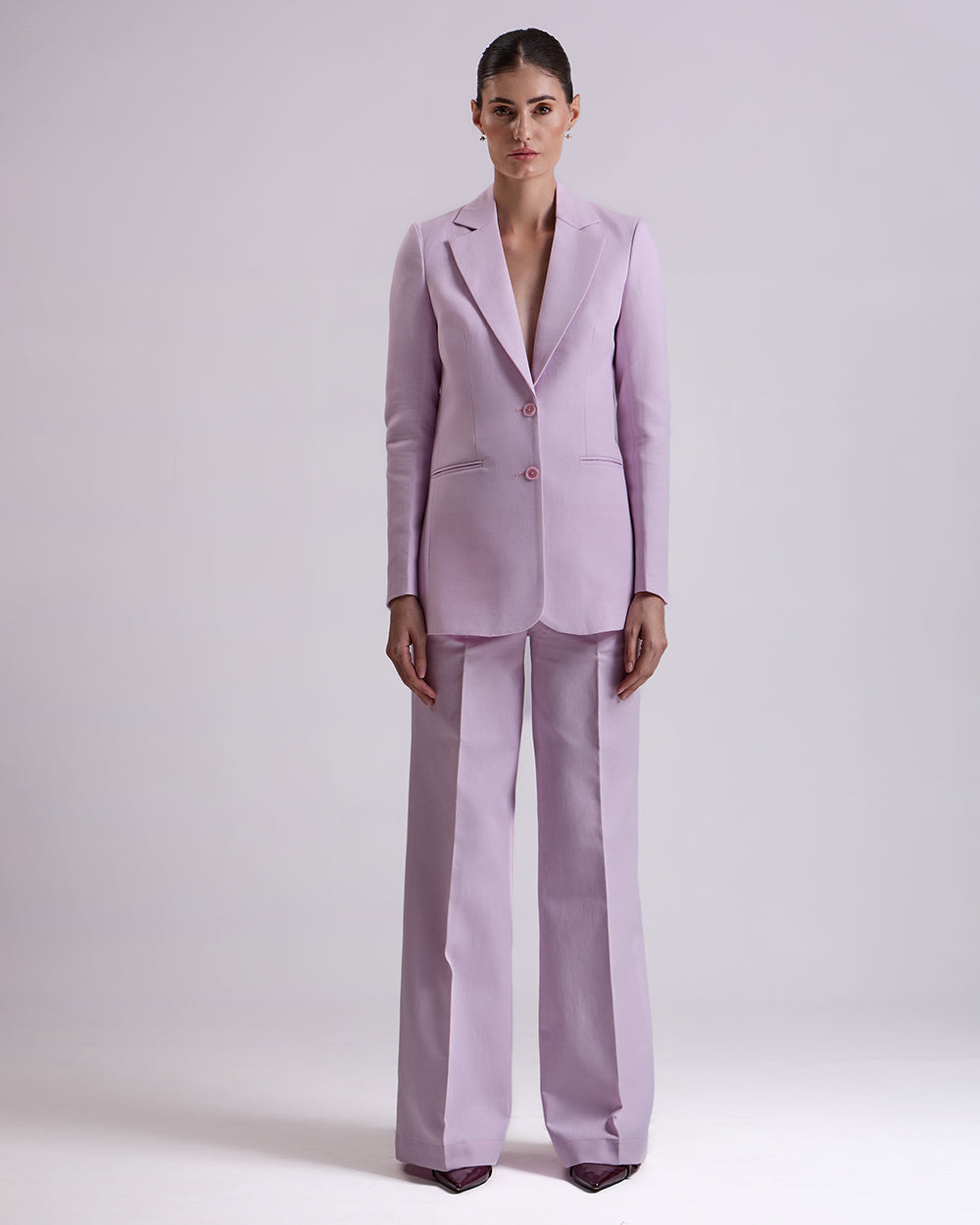Lavender Single-Breasted Suit 2-Piece