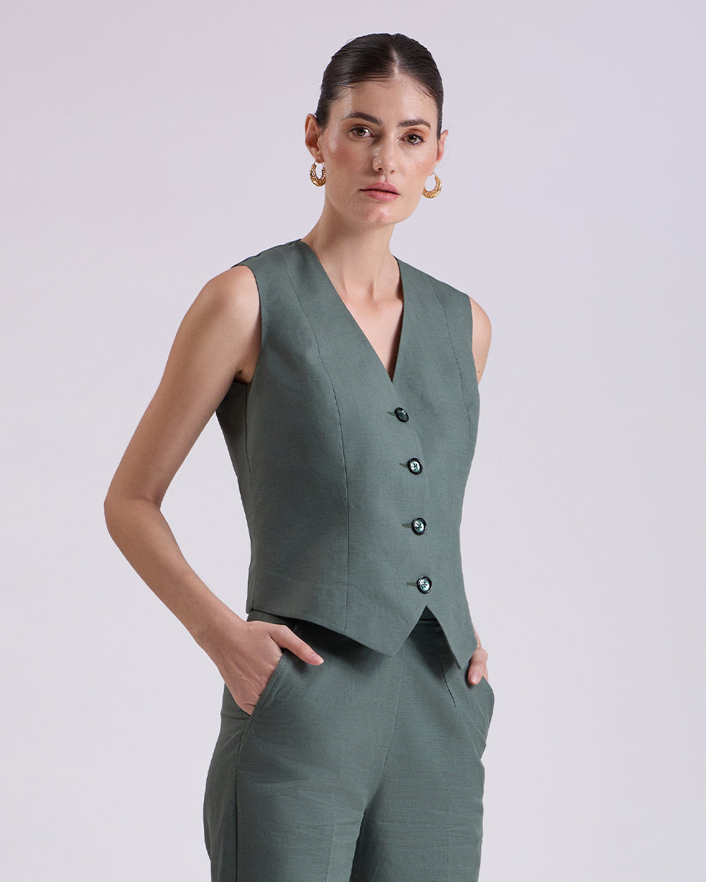 Green waistcoat
