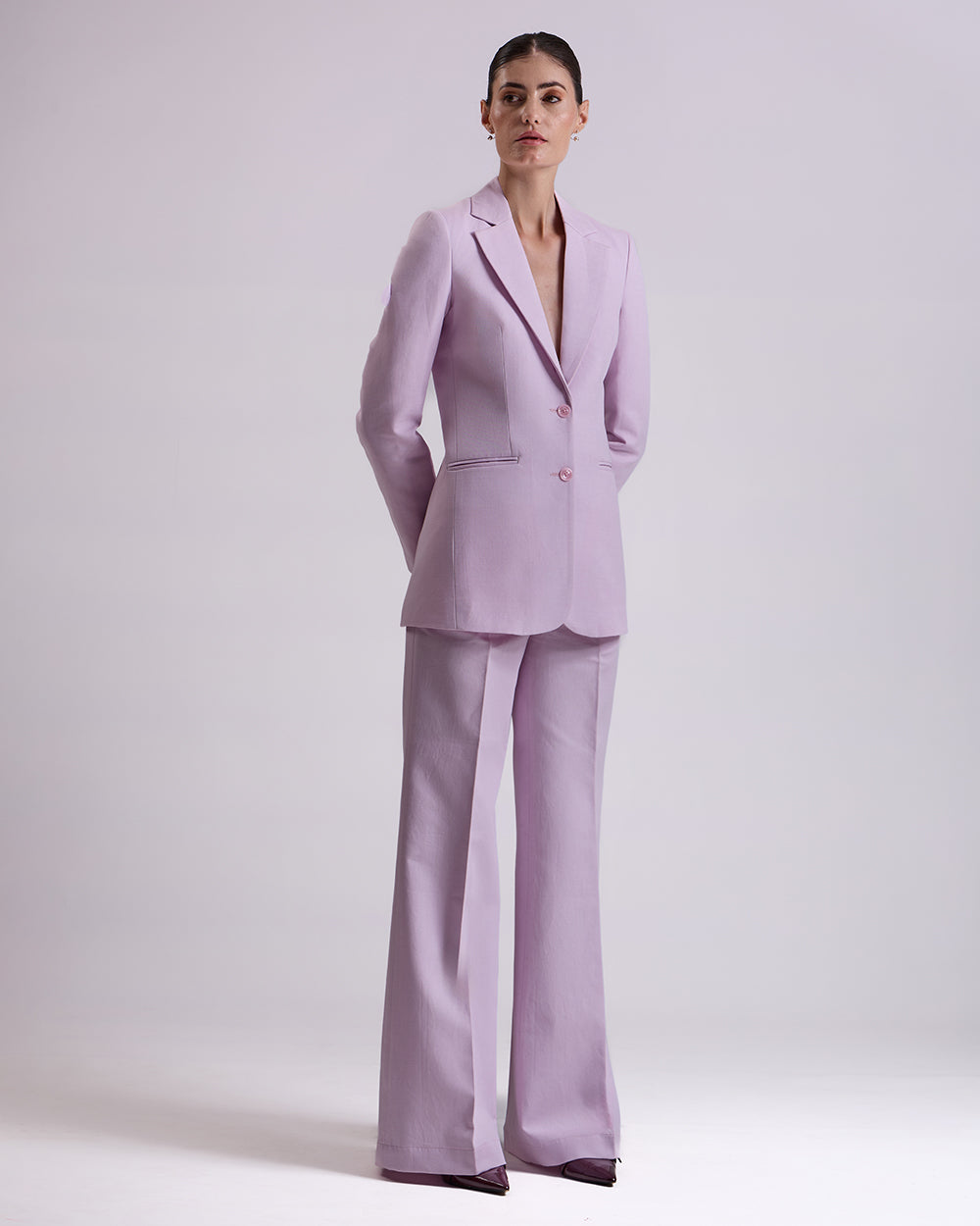 Lavender Single-Breasted Suit 2-Piece