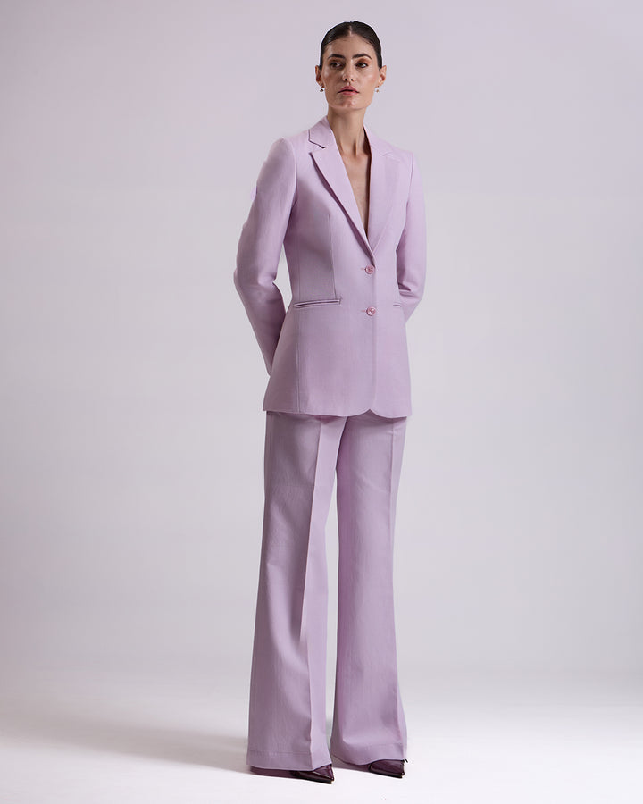 Lavender Single-Breasted Suit 2-Piece