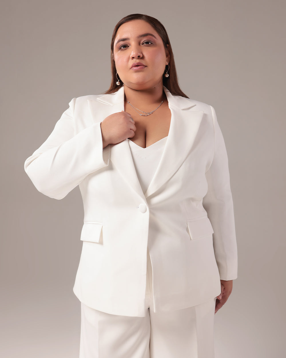 White Regular Fit 2-piece Suit