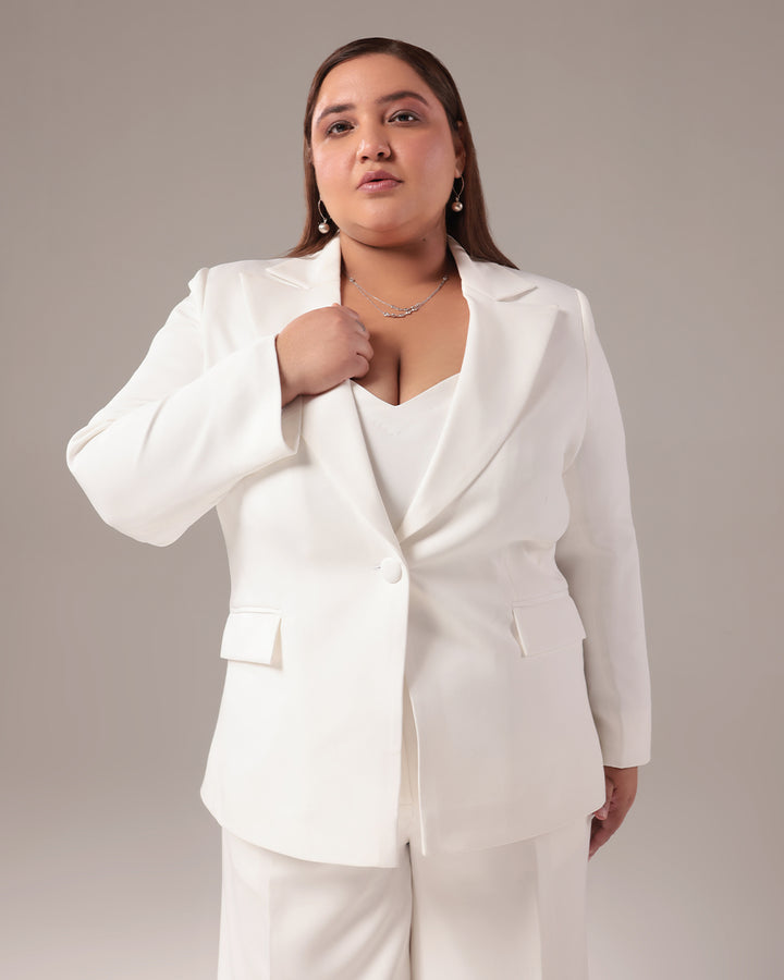 White Regular Fit 2-piece Suit