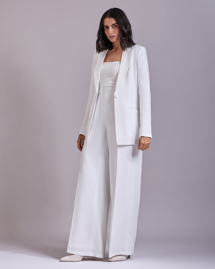Monica White Single-Breasted 2-piece Suit