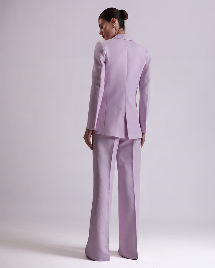 Lavender Single-Breasted Suit 2-Piece