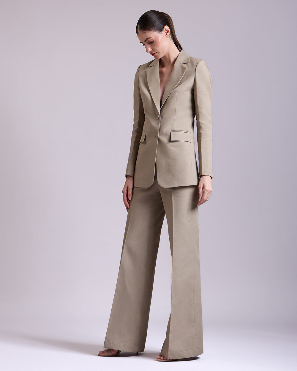 Olive Single-Breasted Suit 2-Piece