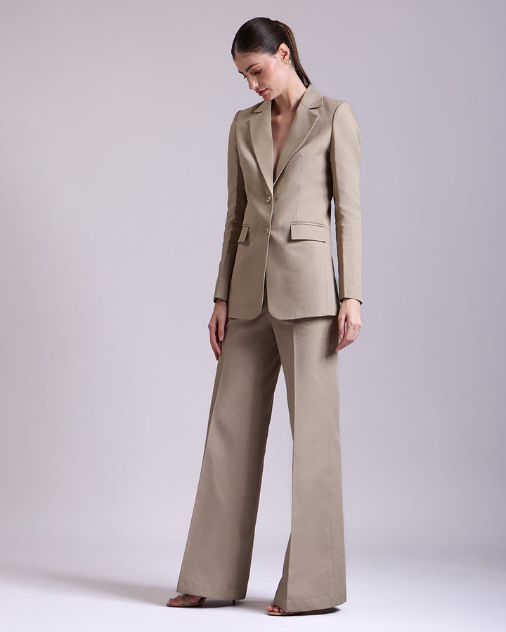 Olive Single-Breasted Suit 2-Piece