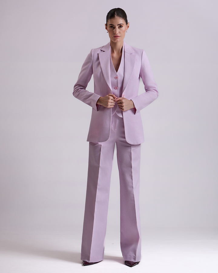 Lavender Single breasted 3-Piece Suit