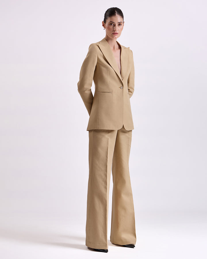 Tan Brown Single-Breasted Suit 2-Piece