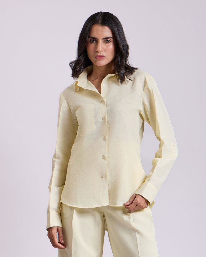 Yellow Collared Basic shirt