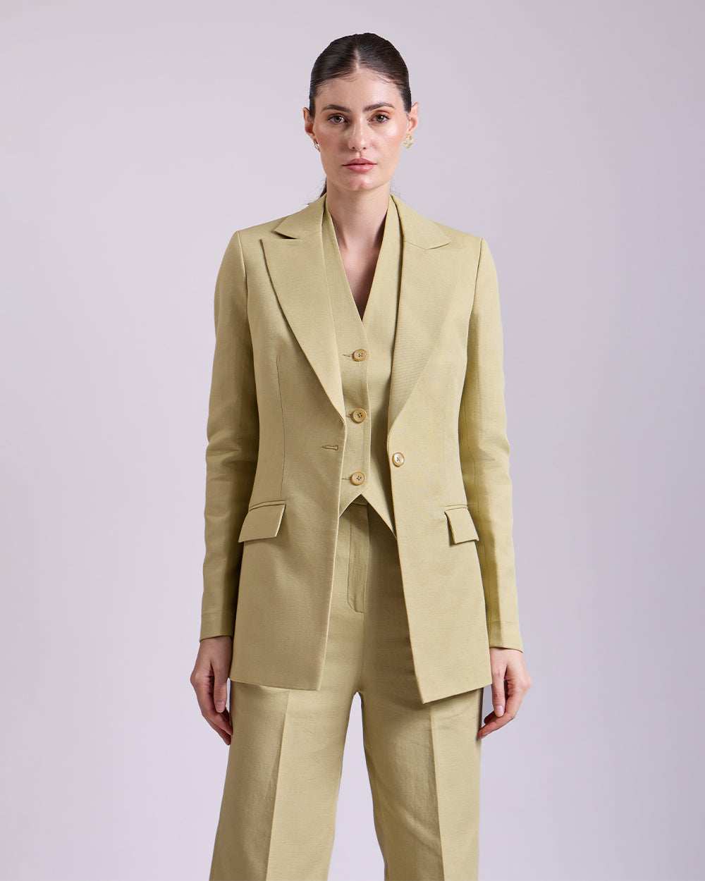 Pista Green Slim-Fit 3-Piece Suit