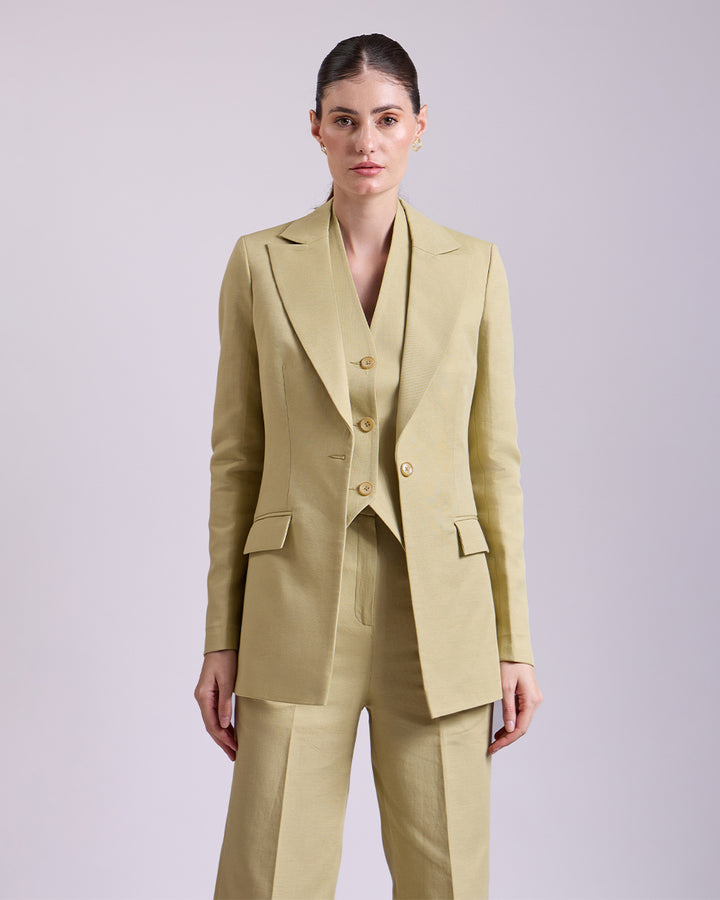Pista Green Slim-Fit 3-Piece Suit