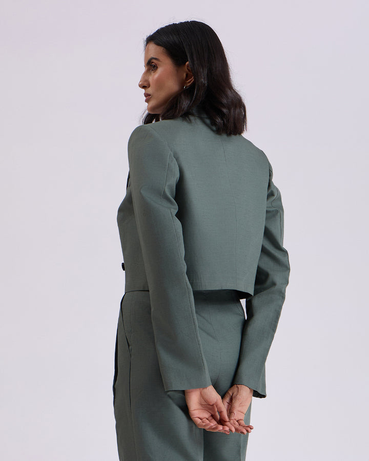Green Crop Jacket