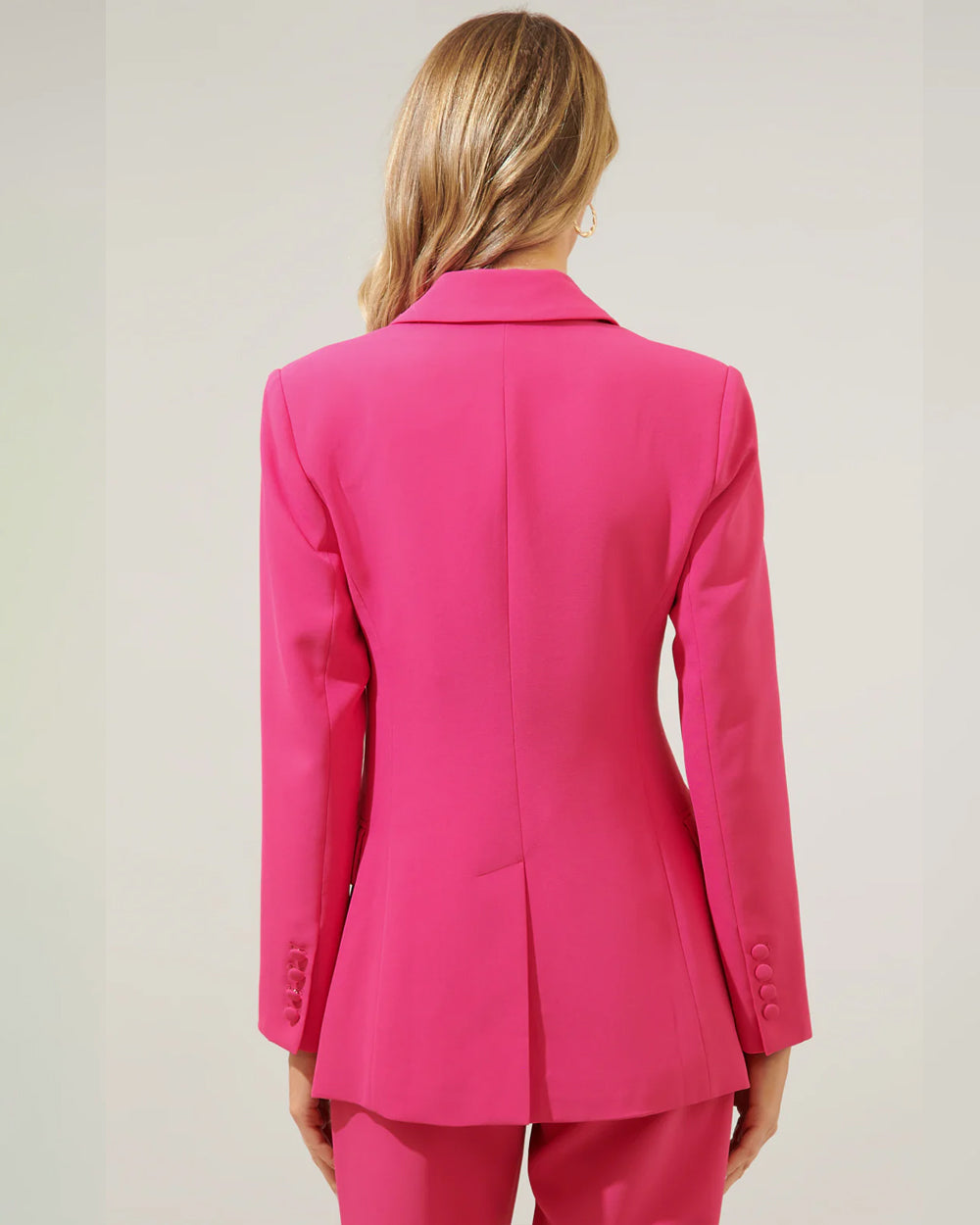 Sofia hot pink Single-Breasted Blazer Suit