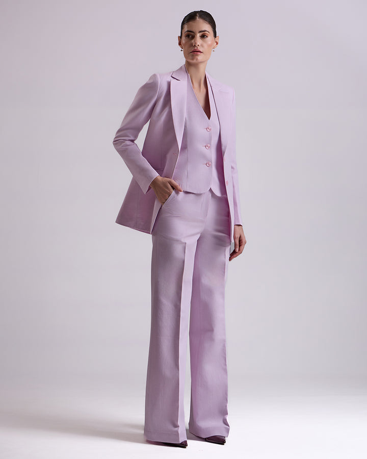 Lavender Single breasted 3-Piece Suit