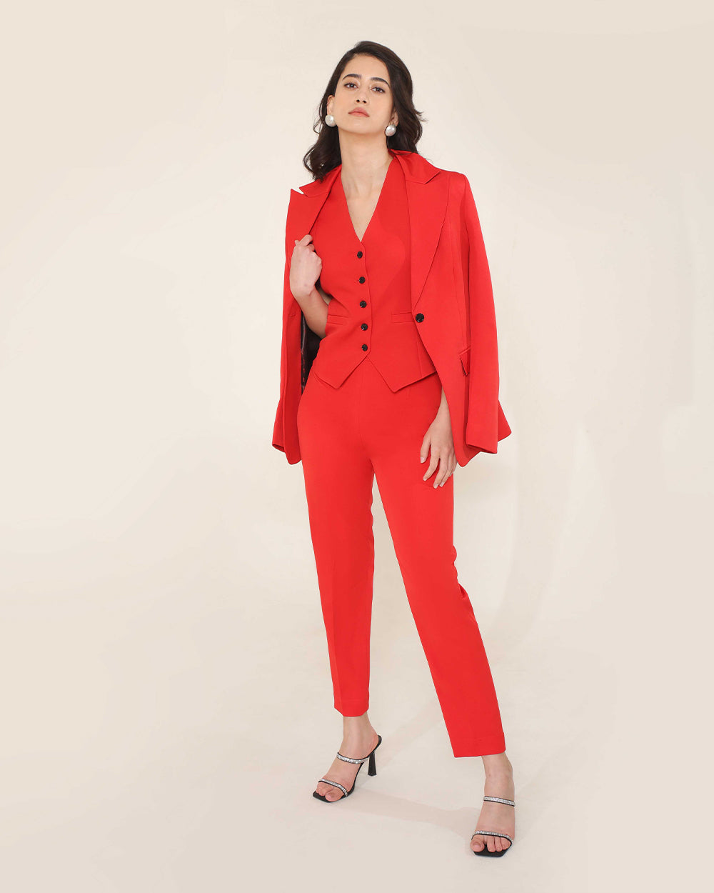 Roadster Red Slim Fit Suit