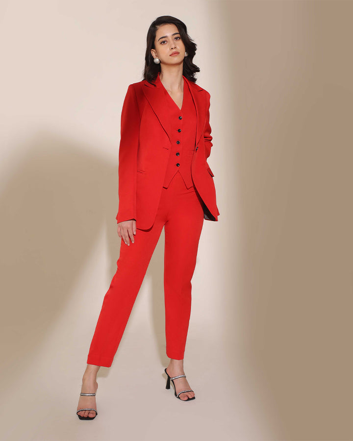 Roadster Red Slim Fit Suit