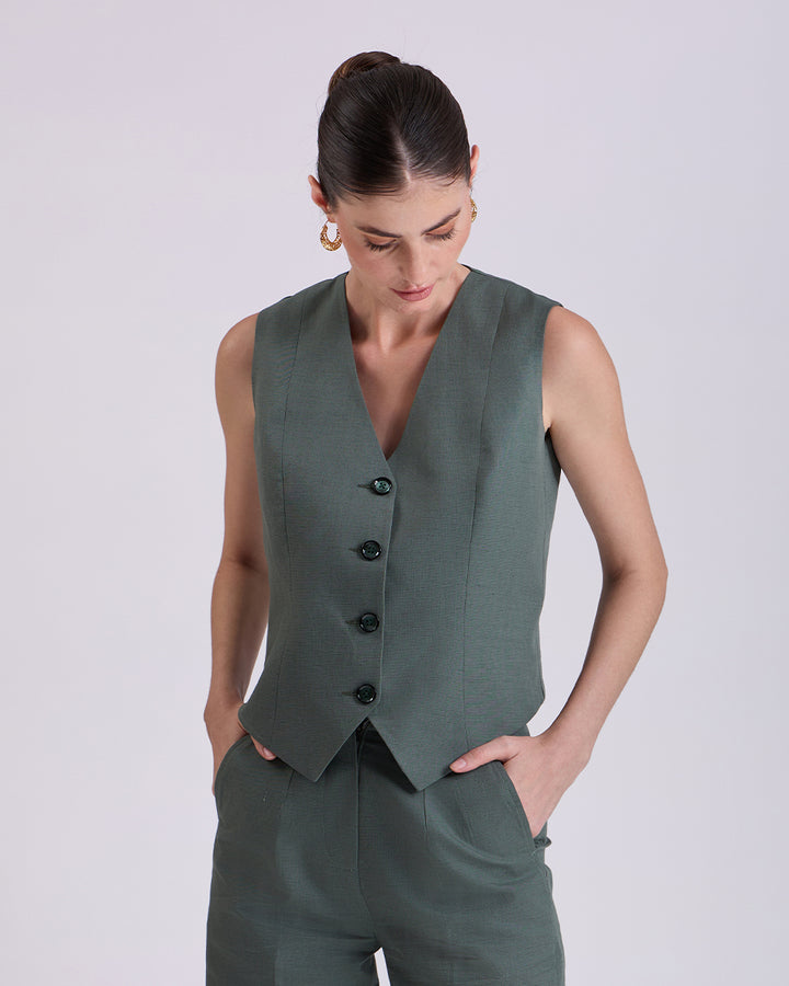 Green waistcoat