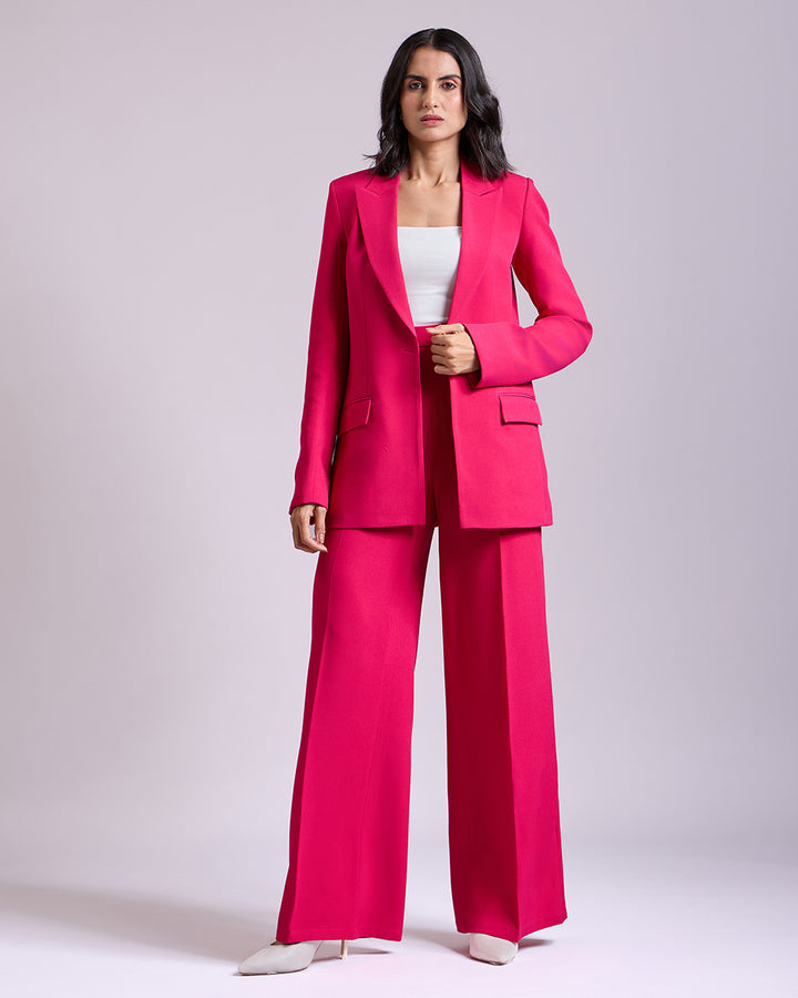 Monica Hot pink Single-Breasted 2-piece Suit