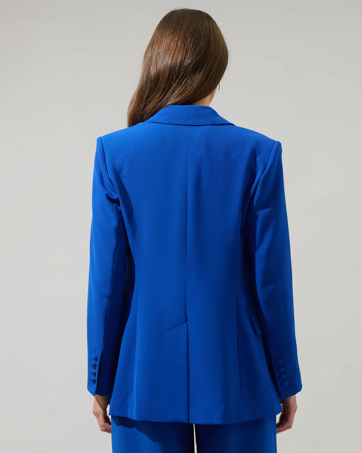 Royal Blue Single Breasted Blazer Set