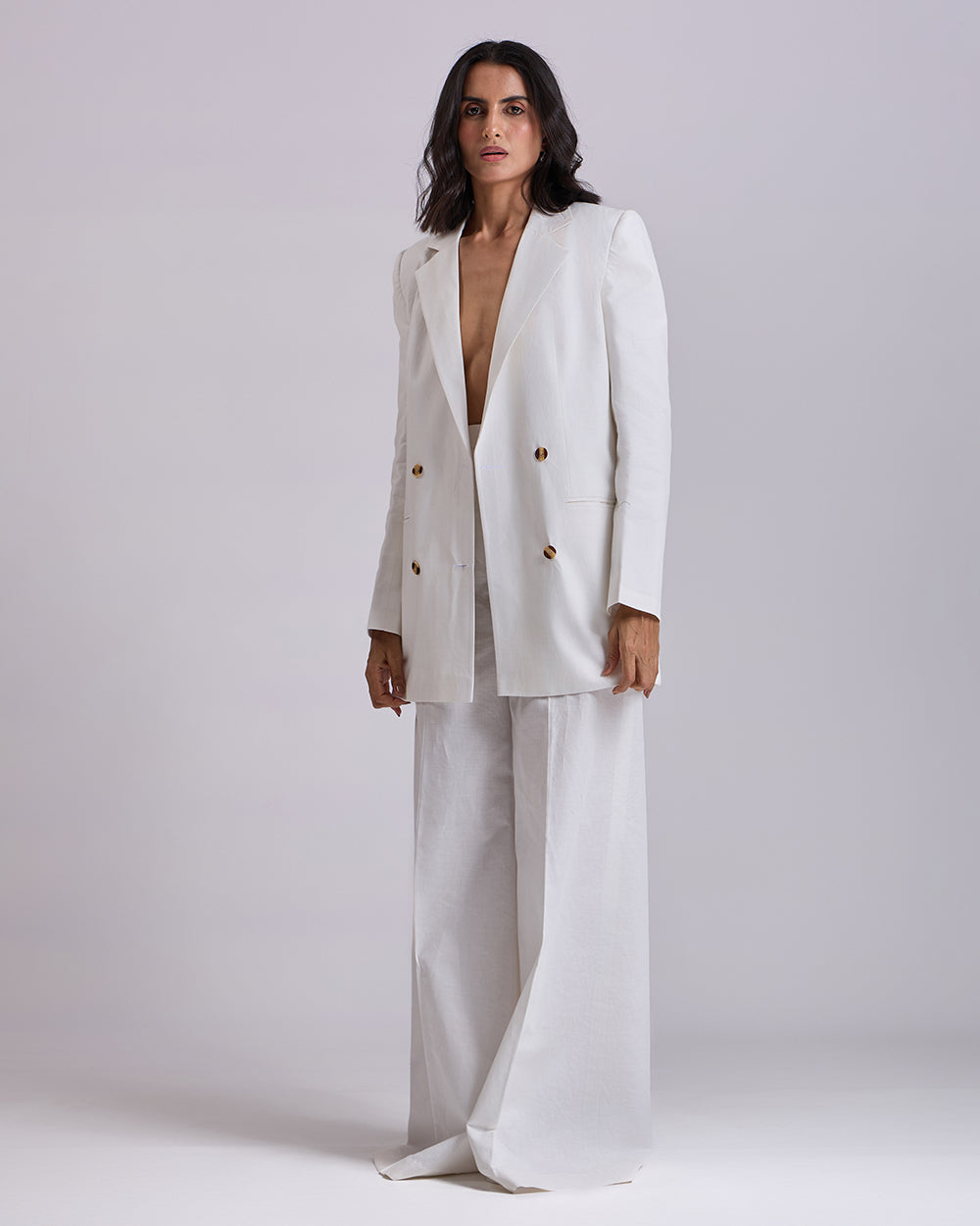 Off White Oversized 2-Piece Suit